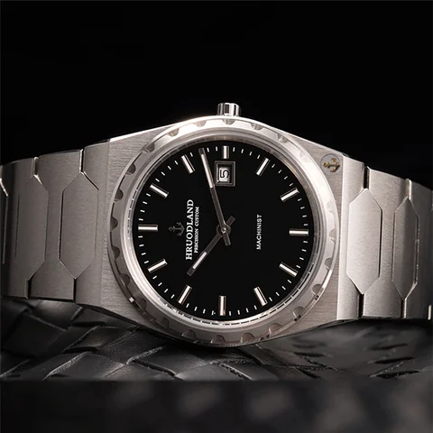 Hruodland 2025 new retro 37MM men's quartz 手錶 luminous Bwg-9 sapphire stainless steel waterproof 10Bar reloj hombre 手錶es f